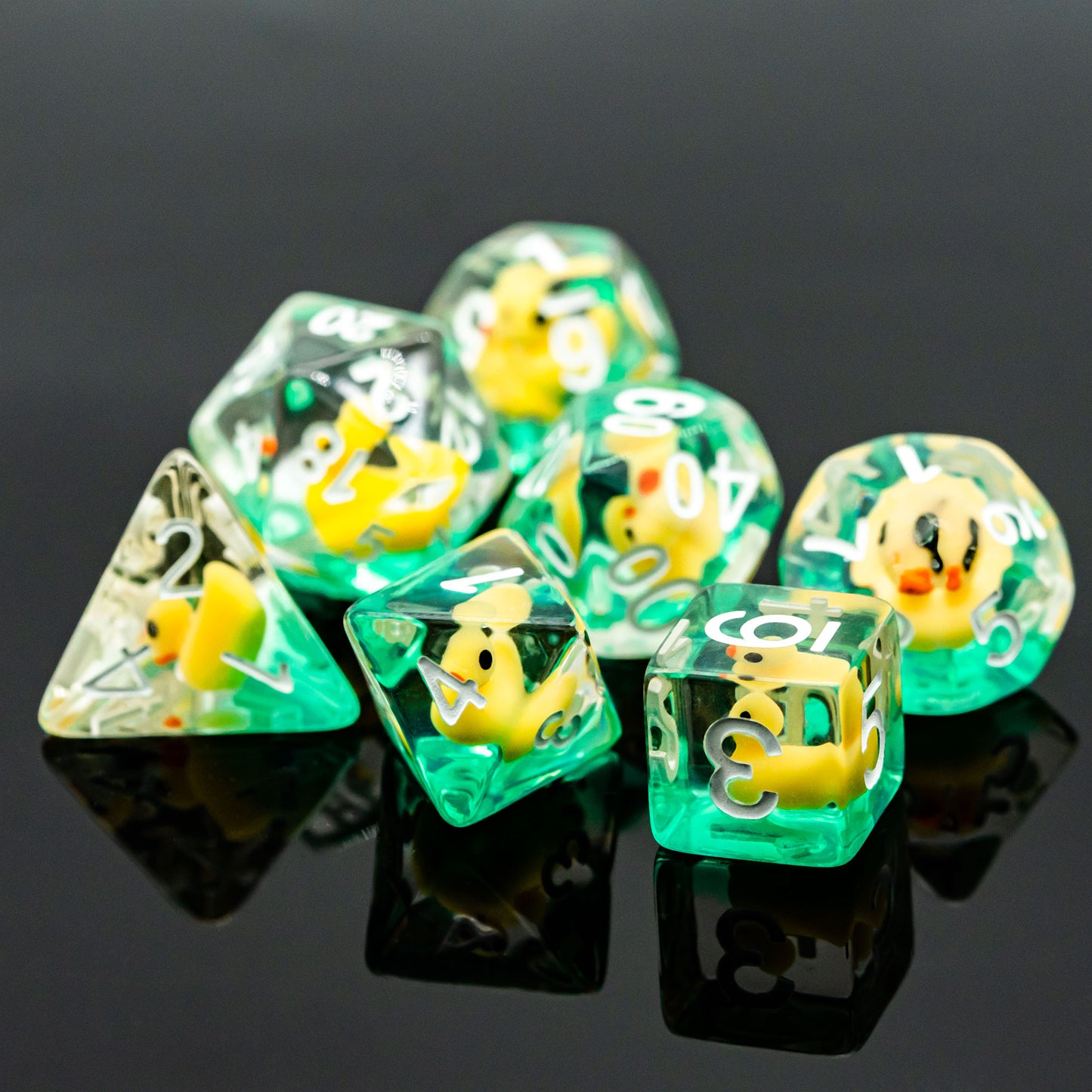 Transparent Yellow Ducky - Dice Set