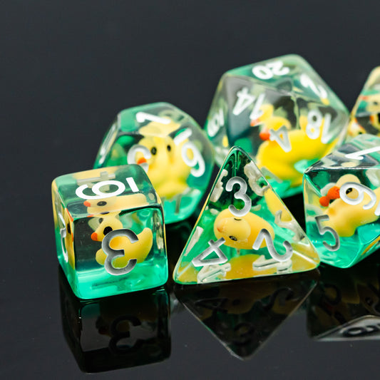 Transparent Yellow Ducky - Dice Set