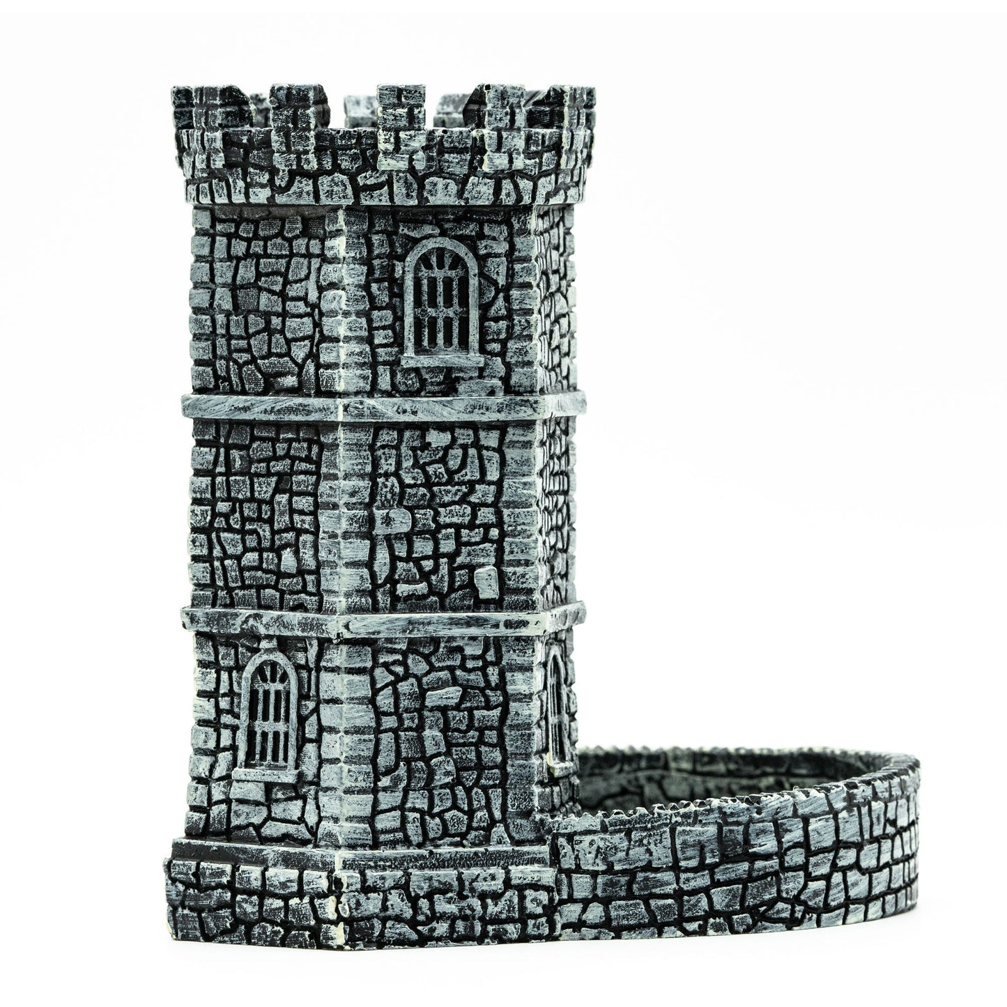 side view of wizard dice tower