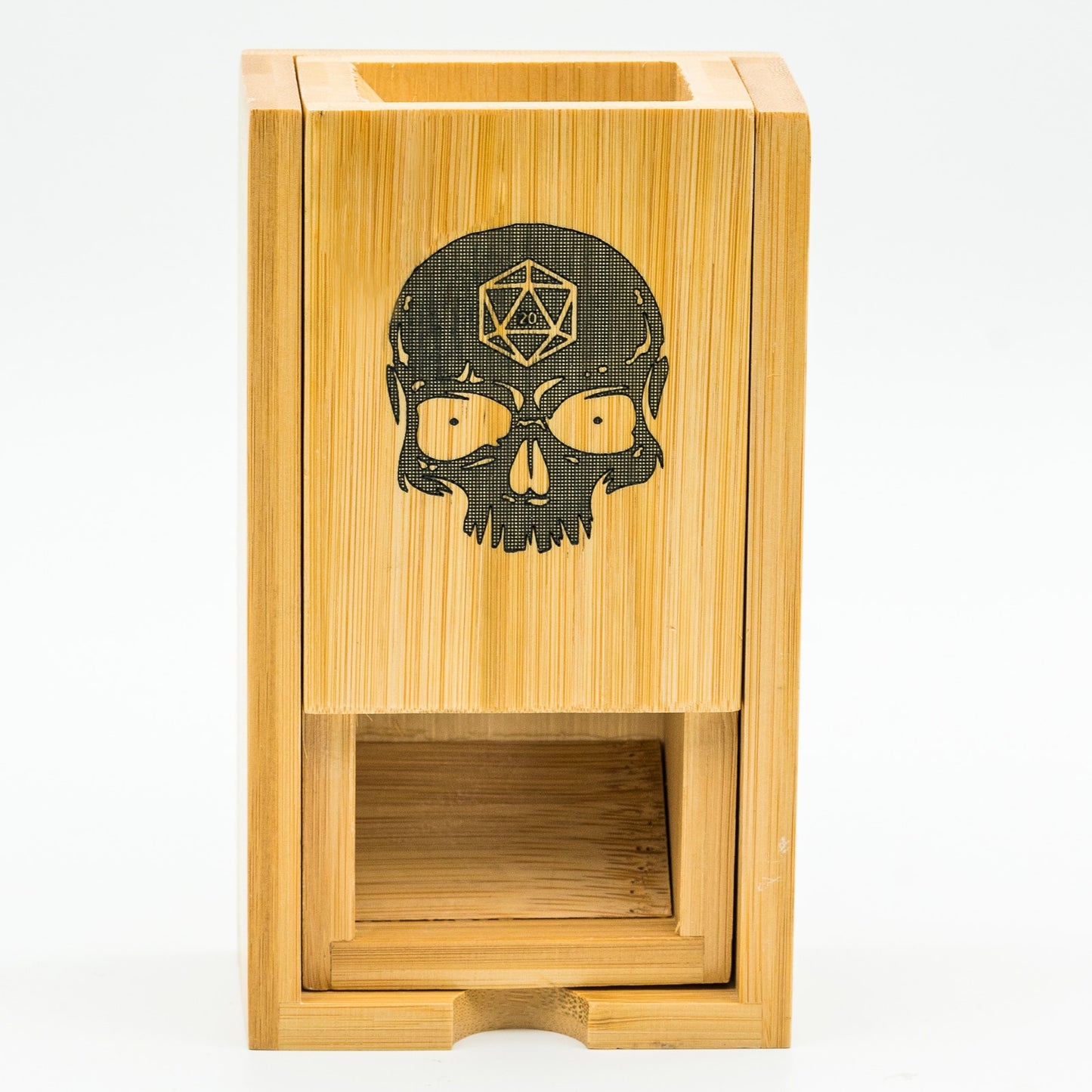 front of folded skull dice tower