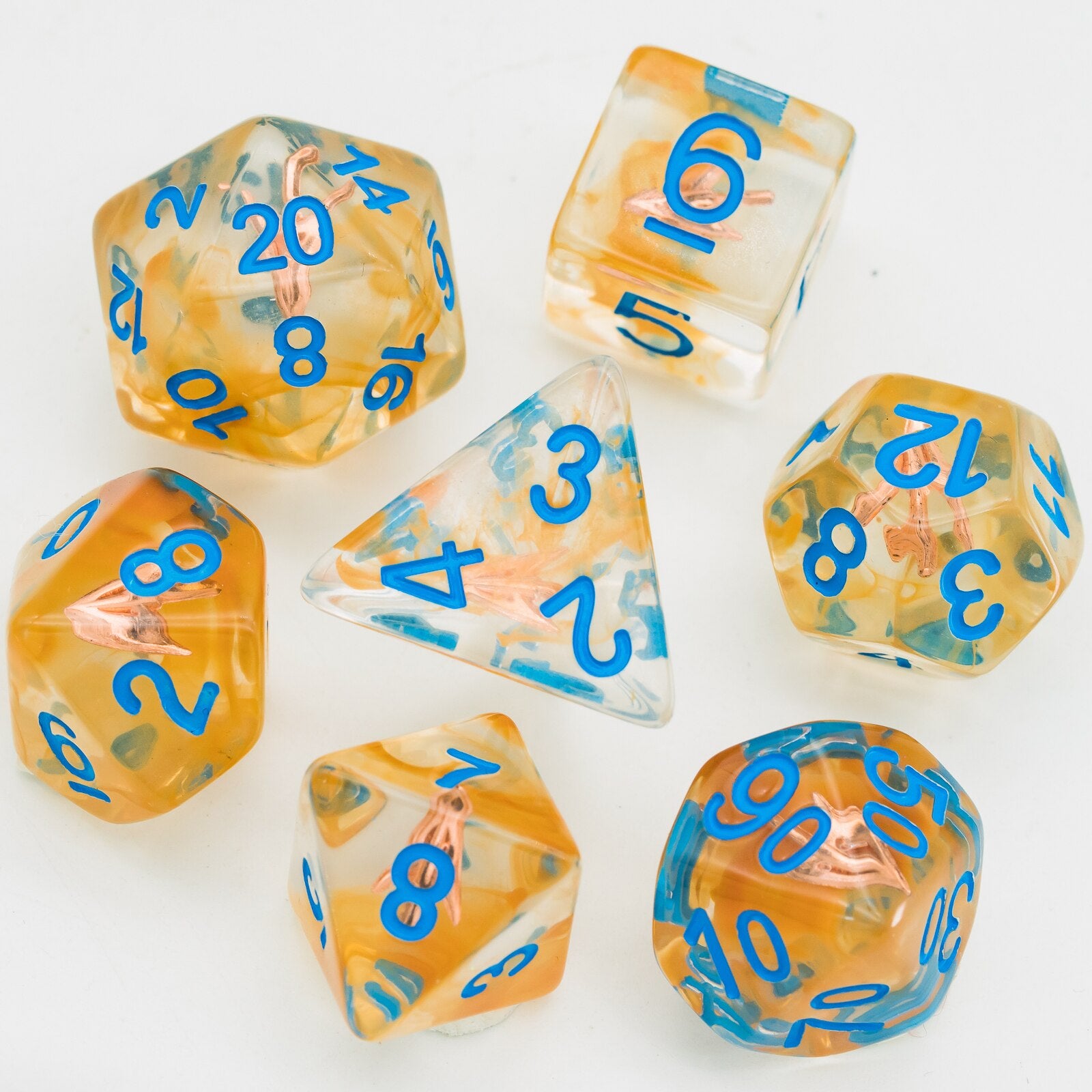 Yellow ranger dnd dice set