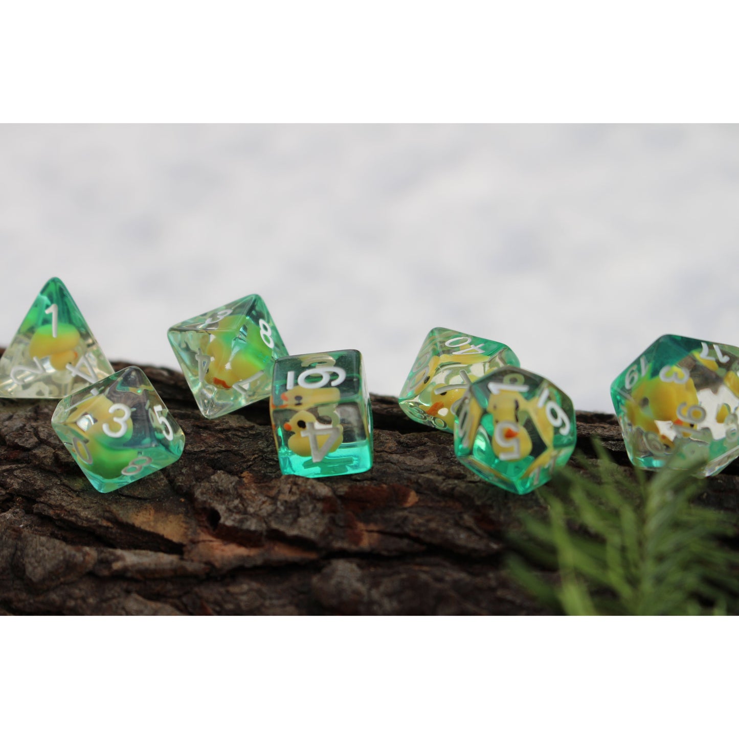 Transparent Yellow Ducky - Dice Set