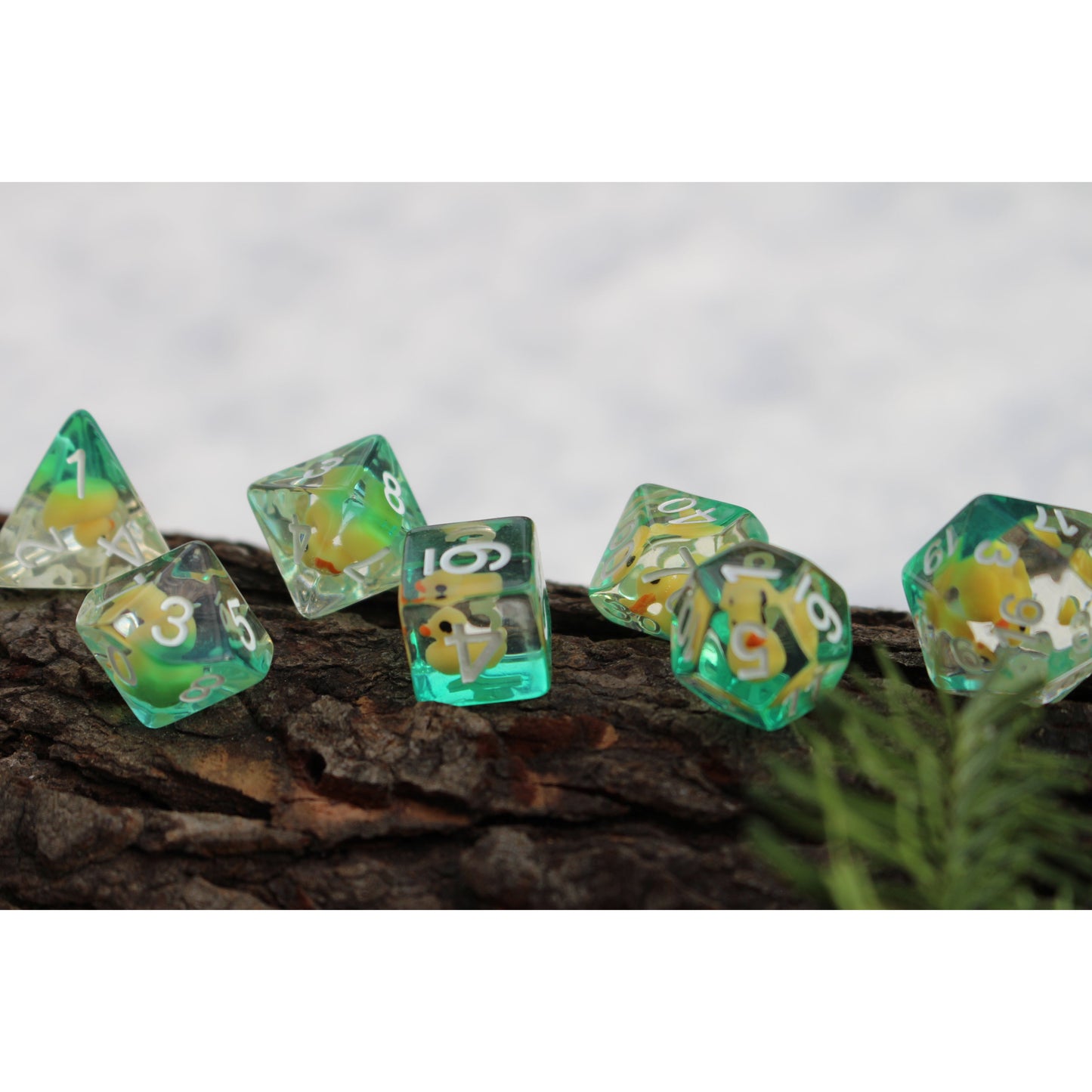 Transparent Yellow Ducky - Dice Set
