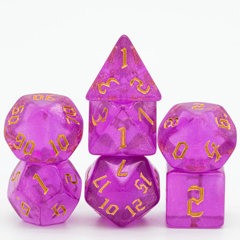 Light purple dnd dice set