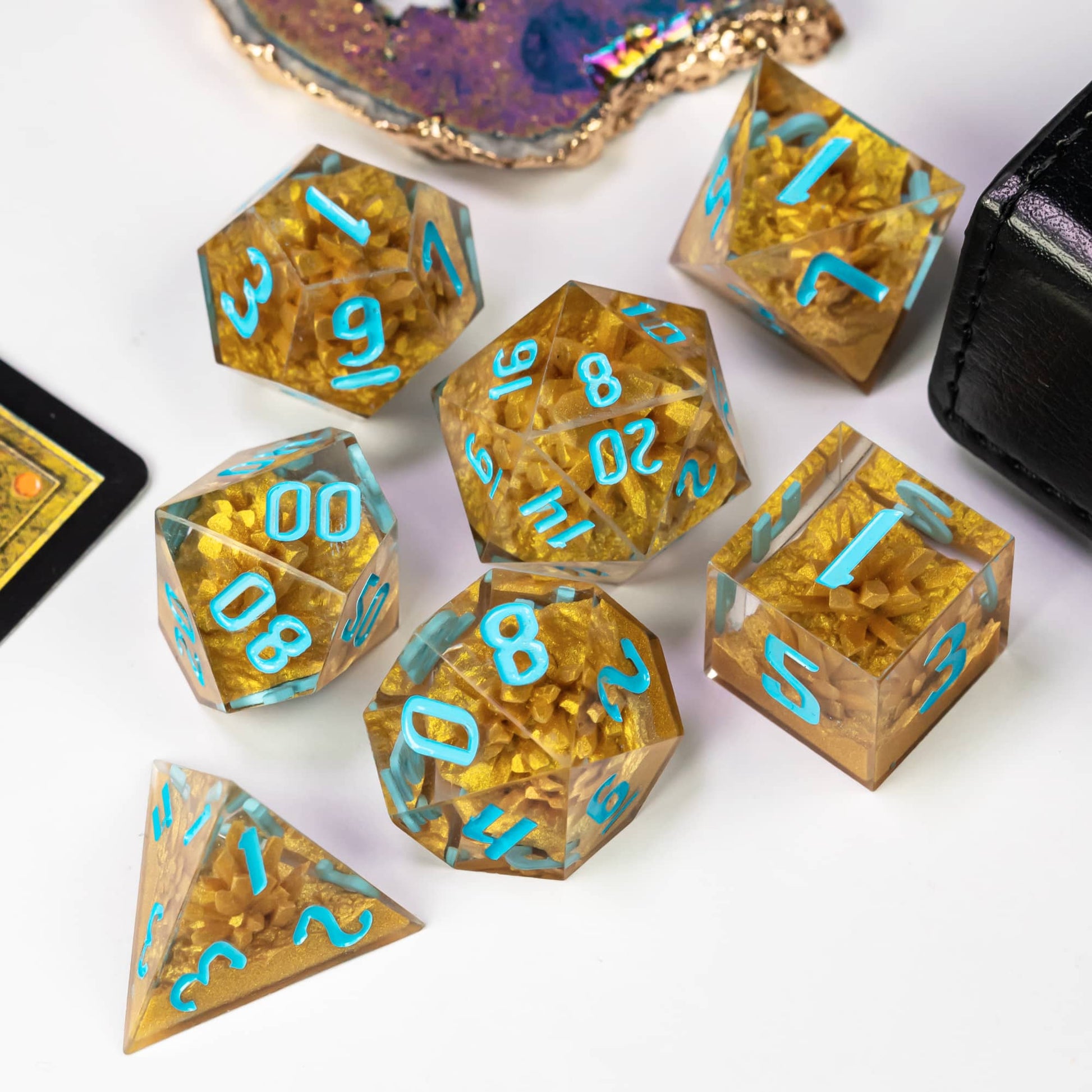 7 piece crystal creation dnd dice set