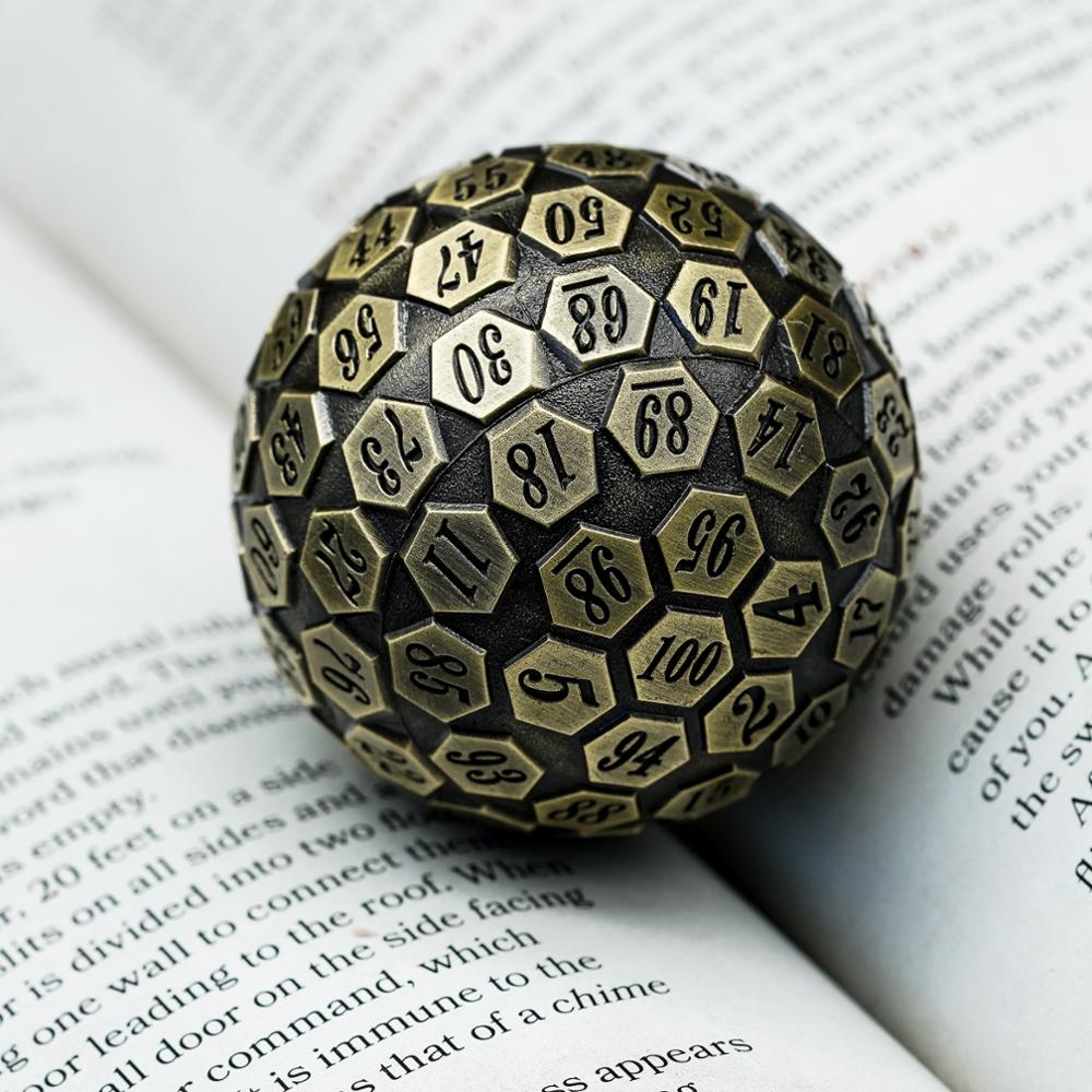 d100 on the pages of a book