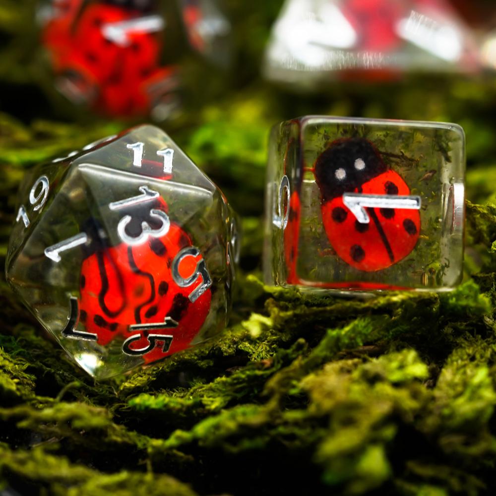 Transparent Ladybug - Dice Set