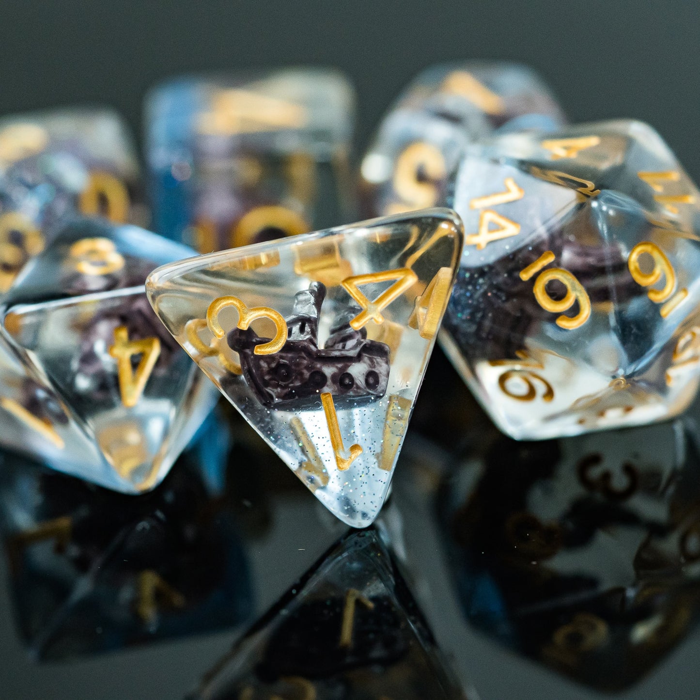 d4 little friends transparent sail boat dice highlight