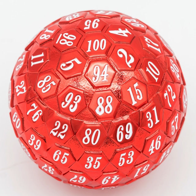 Red d100 ball