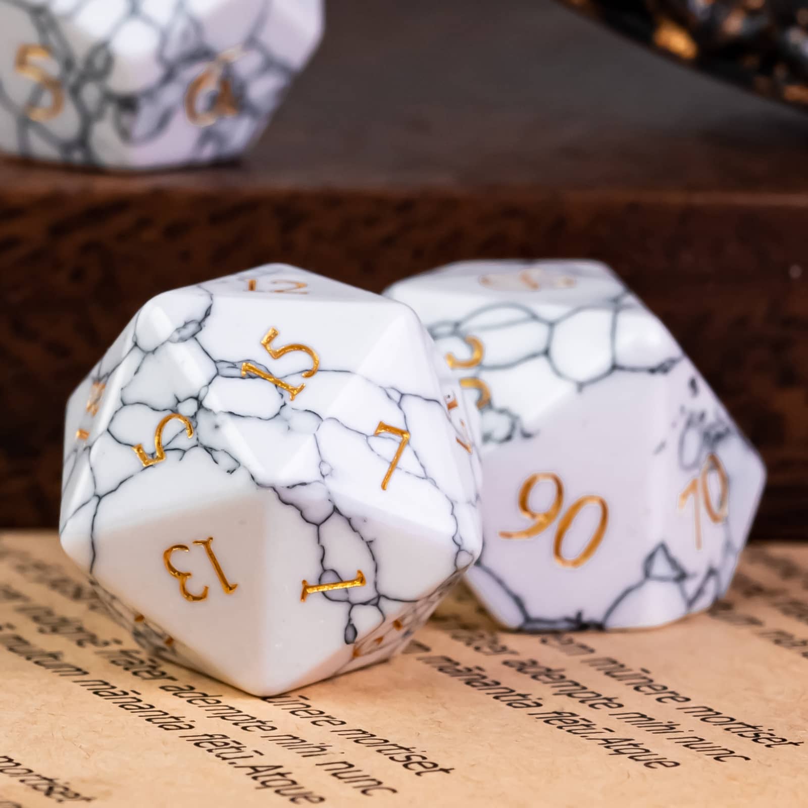 Beautiful stone dice set for DnD
