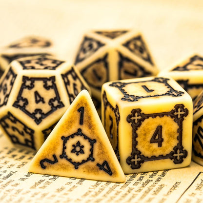 Sandy Elixir resin D4 and D6 from huge 25mm dice set